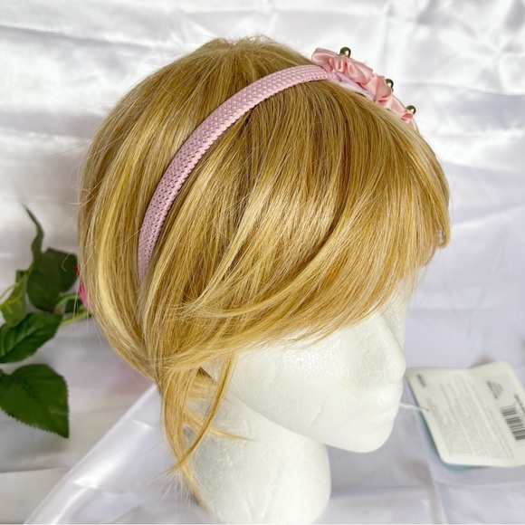 New Girls head bands pink embellished handmade - Picture 6 of 16